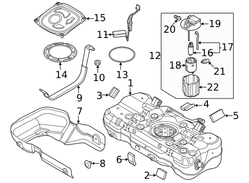 Fuel System Components for 2023 Kia Niro #0