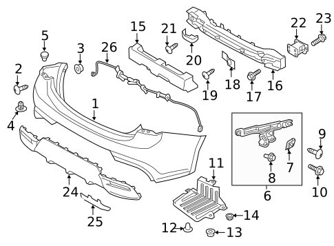 Bumper & Components - Rear for 2020 Kia Rio #0