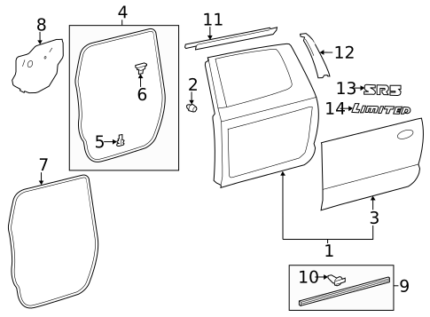 Exterior Trim - Rear Door for 2021 Toyota Tundra #0