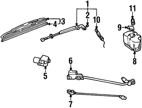 Wiper & Washer Components for 1991 Oldsmobile Silhouette #0