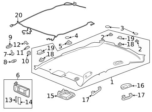 Interior Trim - Roof for 2024 Buick Envista #3