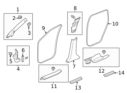 Interior Trim - Pillars for 2018 Acura MDX #0