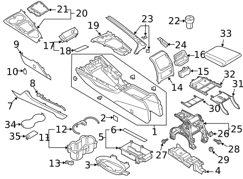 Console for 2025 Audi A5 Sportback #0
