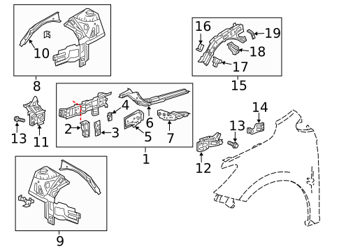 Structural Components & Rails for 2016 Chevrolet Cruze #1
