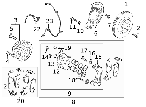 Brake Components for 2025 Hyundai Palisade #1