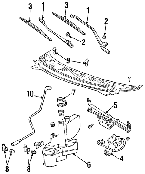 Wiper & Washer Components for 1998 Ford Windstar #0