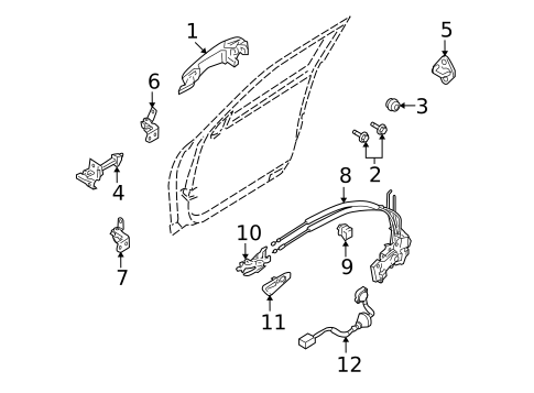 Lock & Hardware for 2007 Mazda RX-8 #0