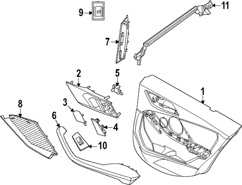 Interior Trim - Rear Door for 2025 BMW 228 xDrive Gran Coupe #0