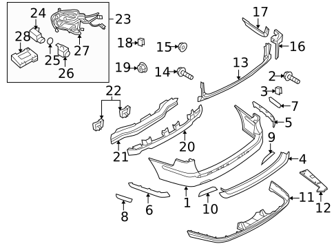 Bumper & Components - Rear for 2007 Saab 9-3 #0