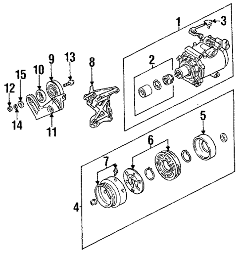 Condenser, Compressor & Lines for 1996 Mitsubishi Eclipse #0