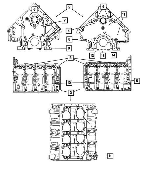 Cylinder Block for 2008 Dodge Durango #0