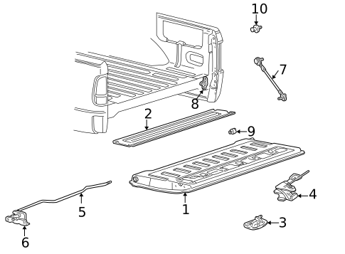 Tail Gate for 2004 Ford F-150 Heritage #1