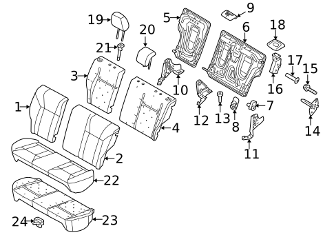 Rear Seat Components for 2014 Ford Fiesta #2