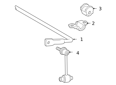 Stabilizer Bar & Components for 2007 Mitsubishi Outlander #1