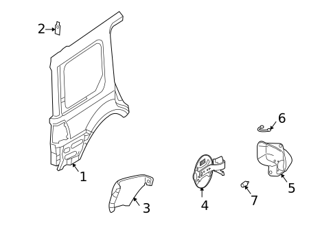 Quarter Panel & Components for 2004 Lincoln Navigator #0