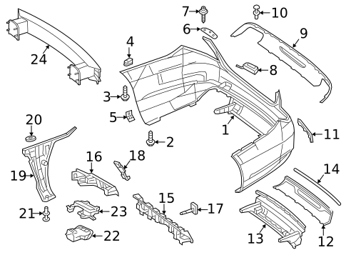 Bumper & Components - Rear for 2010 Mercedes-Benz CLS63 AMG #1