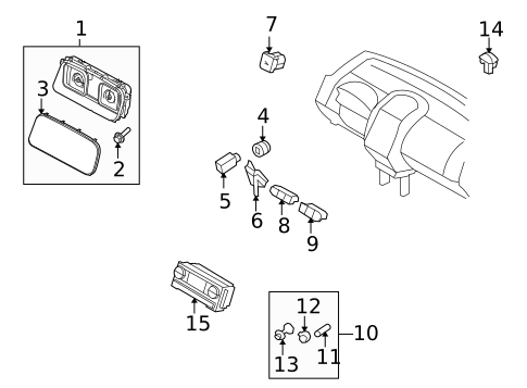 Headlamp Components for 2010 Lincoln MKX #1