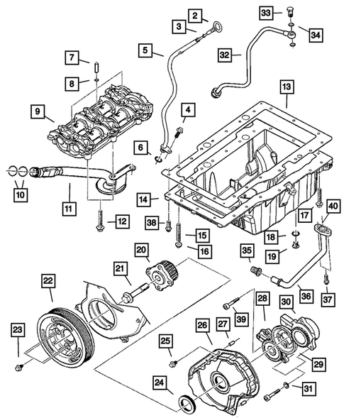 Engine Oiling for 2005 Jeep Liberty #0