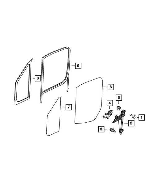 Glass and Interior Rear View Mirror for 2009 Dodge Sprinter 3500 #4