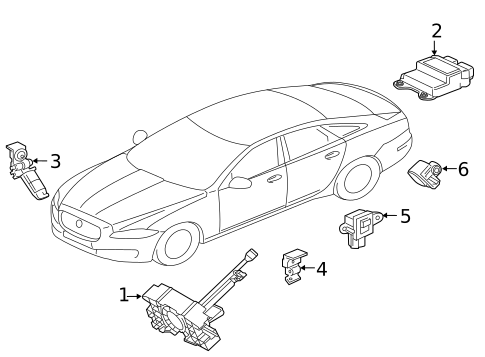 Air Bag Components for 2013 Jaguar XJ #1