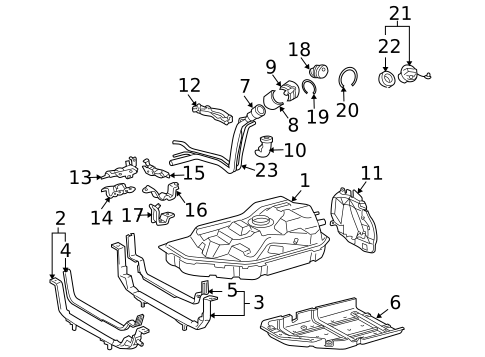 Fuel System Components for 2006 Toyota Highlander #0