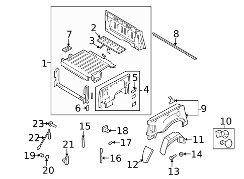 Tailgate for 2010 Ford Explorer Sport Trac #1