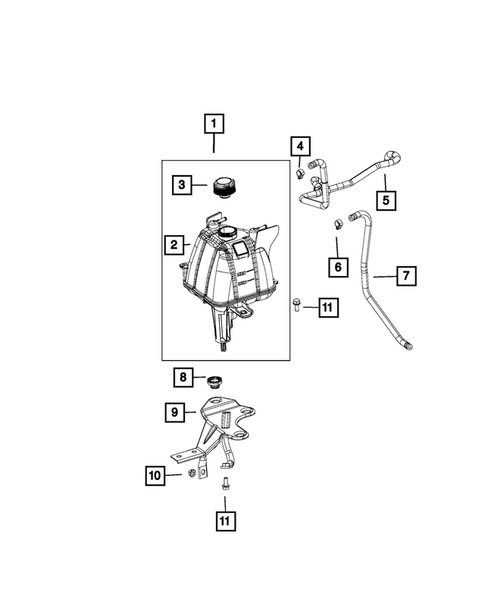 Engine Coolant Reservoir (Bottle) for 2014 Ram ProMaster 2500 #1
