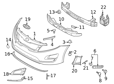 Bumper & Components - Front for 2014 Kia Optima #0