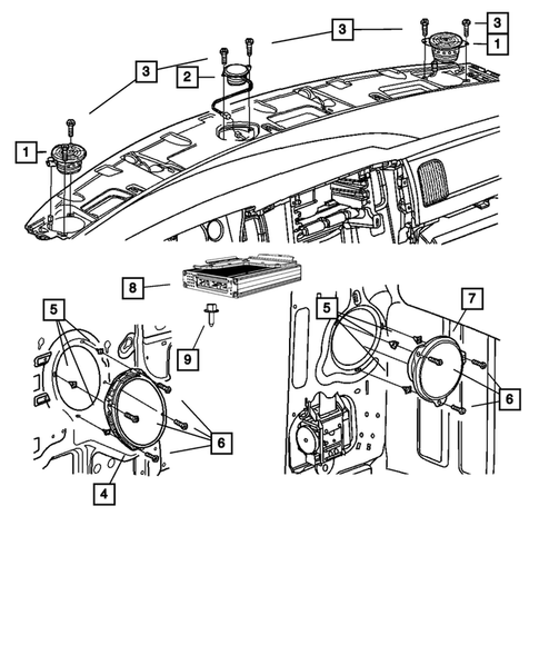 Radio, Antenna, Speakers, DVD, and Video systems for 2009 Dodge Ram 3500 #2