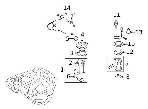 Fuel System Components for 2013 Subaru Tribeca #2