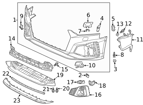 Bumper & Components - Front for 2020 Audi S5 #1