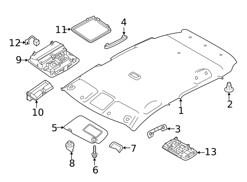 Interior Trim - Roof for 2019 Nissan LEAF #0
