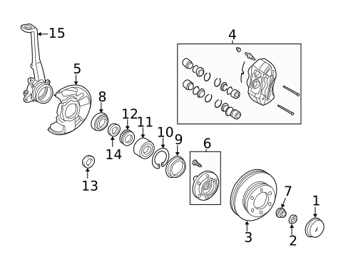 Front Brakes for 2001 Toyota Tacoma #1