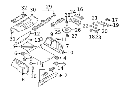 Interior Trim - Rear Body for 2007 Audi A4 Quattro #0