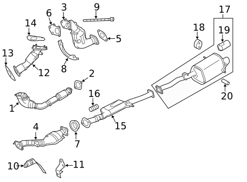 Exhaust Components for 2005 Subaru Forester #0