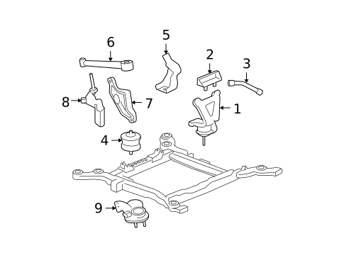 Engine & Trans Mounting for 2006 Cadillac DTS #0