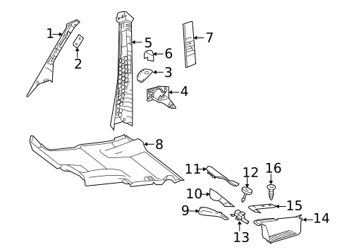 Interior Trim - Pillars for 2011 Mercedes-Benz Sprinter 3500 #0
