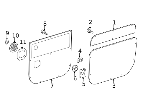 Interior Trim - Side Door for 2021 Mercedes-Benz Sprinter 2500 #2