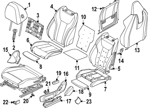 Passenger Seat Components for 2024 BMW M440i xDrive Gran Coupe #1