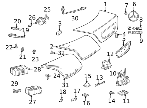 Trunk for 2002 Mercedes-Benz S 430 #0