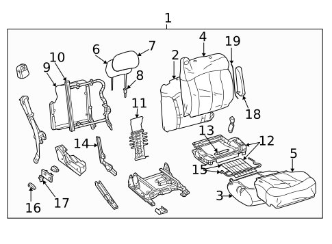Front Seat Components for 2003 Cadillac Escalade EXT #0