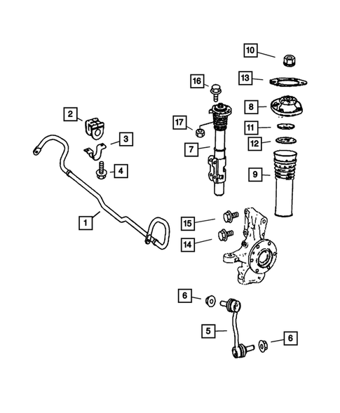 Front Suspension, Strut and Cradle for 2009 Dodge Sprinter 2500 #0