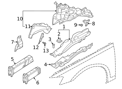 Structural Components & Rails for 2025 Audi A8 Quattro #0