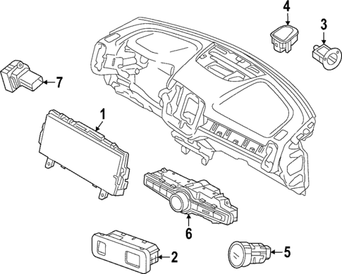 Cluster & Switches for 2026 Volvo EC40 #0