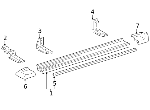 Exterior Trim - Pillars for 1998 Lexus LX470 #0