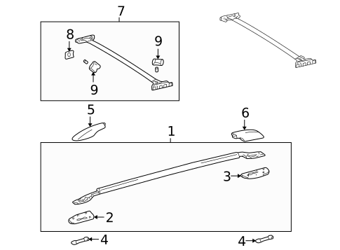Luggage Carrier for 2007 Lexus LX470 #1