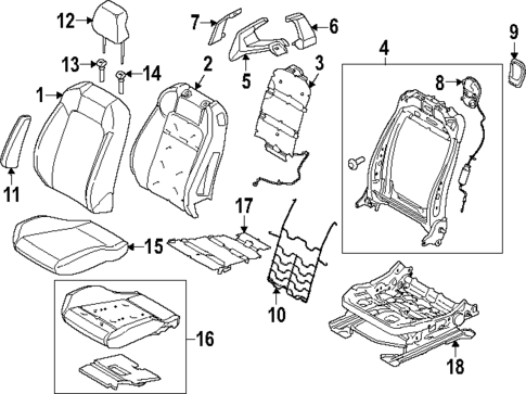 Passenger Seat Components for 2025 Ford Mustang #4