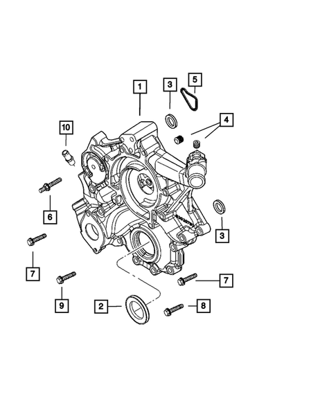 Timing Belt/Chain and Cover and Balance Shaft for 2008 Jeep Liberty #1