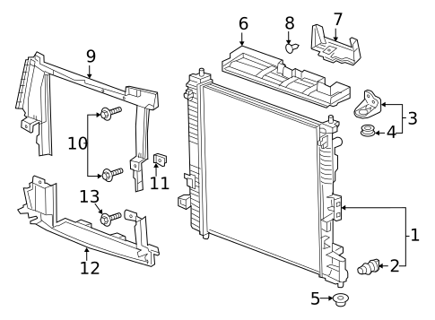 Radiator & Components for 2016 Cadillac CTS #5