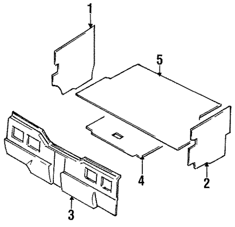 Interior Trim - Rear Body for 1990 Nissan Sentra #3